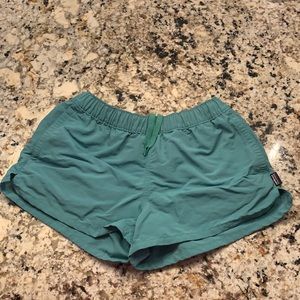 Patagonia shorts with pockets and a draw string.